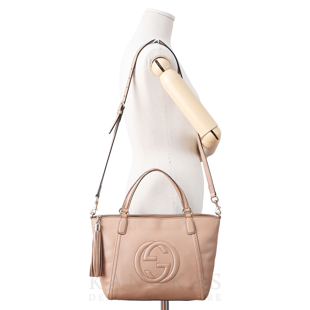 GUCCI(USED)구찌 소호 레더 토트겸 숄더백