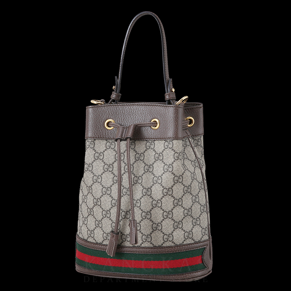 GUCCI(USED)구찌 오피디아 수프림 PVC 스몰 버킷백