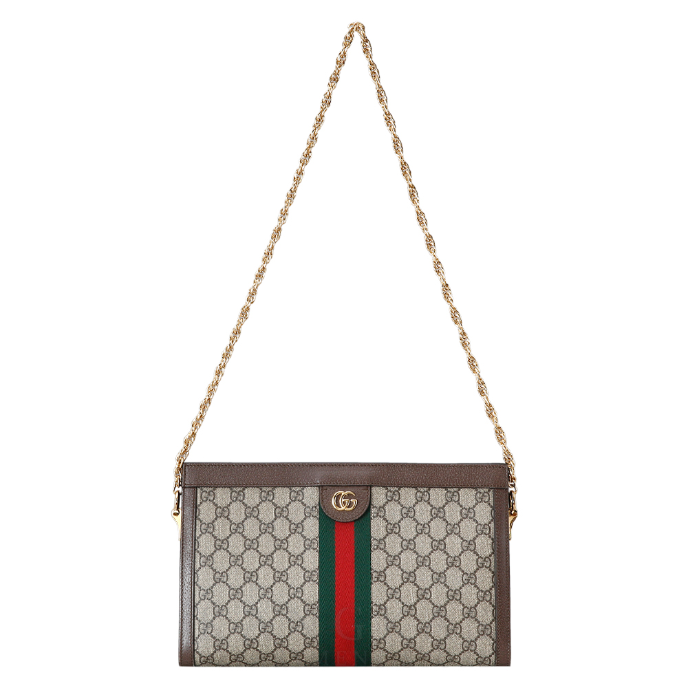 GUCCI(USED)구찌 GG로고 PVC 오피디아 수프림 체인 숄더백