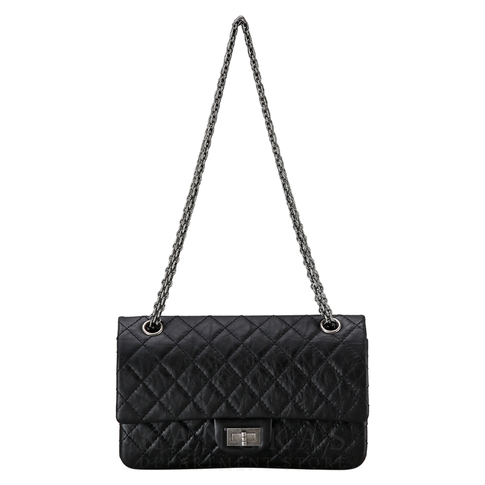 CHANEL(USED)샤넬 2.55 빈티지 미듐 블랙 은장