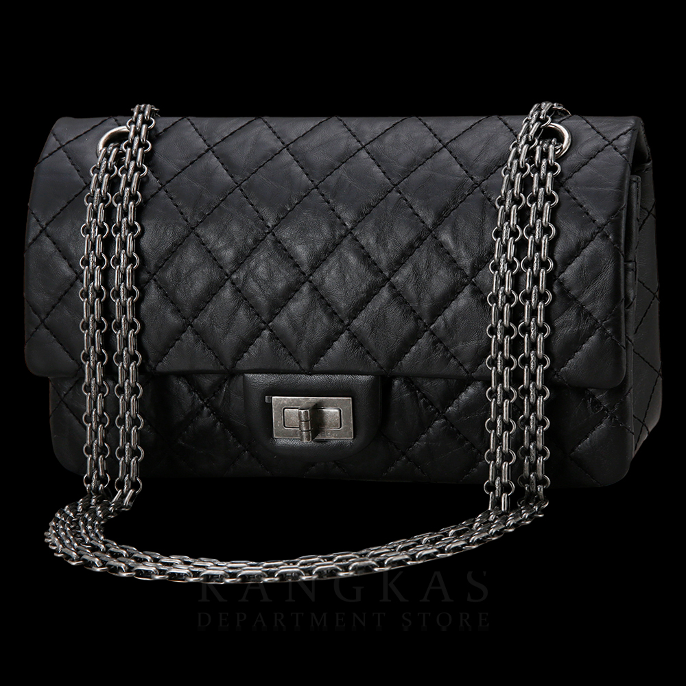 CHANEL(USED)샤넬 2.55 빈티지 미듐 블랙 은장