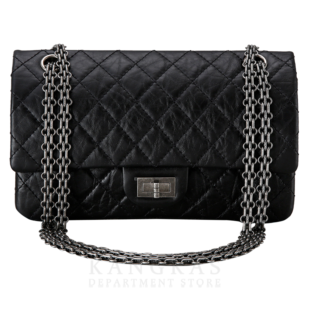CHANEL(USED)샤넬 2.55 빈티지 미듐 블랙 은장