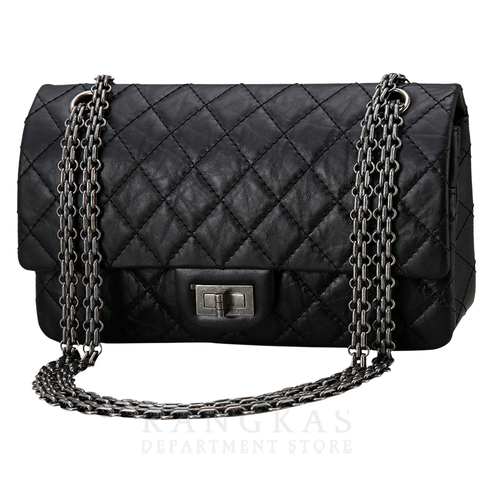 CHANEL(USED)샤넬 2.55 빈티지 미듐 블랙 은장