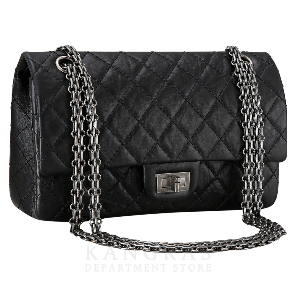 CHANEL(USED)샤넬 2.55 빈티지 미듐 블랙 은장