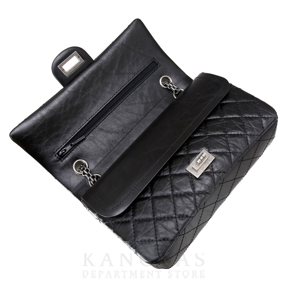 CHANEL(USED)샤넬 2.55 빈티지 미듐 블랙 은장