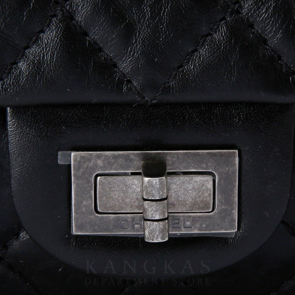 CHANEL(USED)샤넬 2.55 빈티지 미듐 블랙 은장