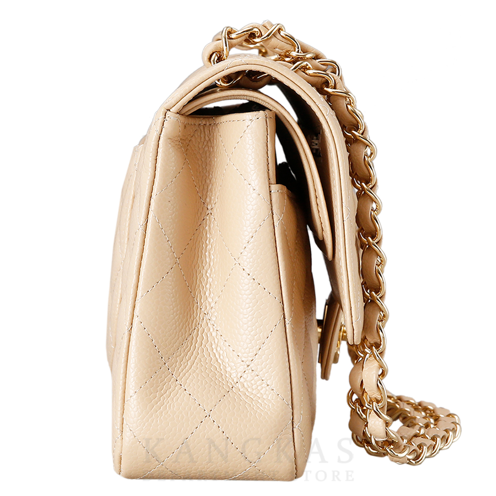 CHANEL(USED)샤넬 클래식 캐비어 미듐 베이지