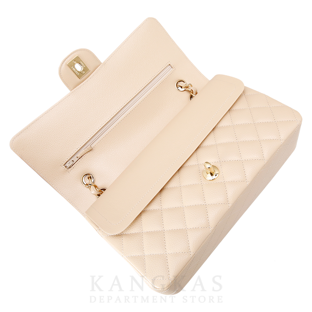 CHANEL(USED)샤넬 클래식 캐비어 미듐 베이지