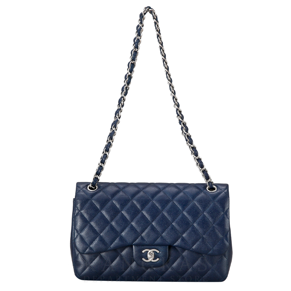 CHANEL(USED)샤넬 클래식 캐비어 점보 네이비