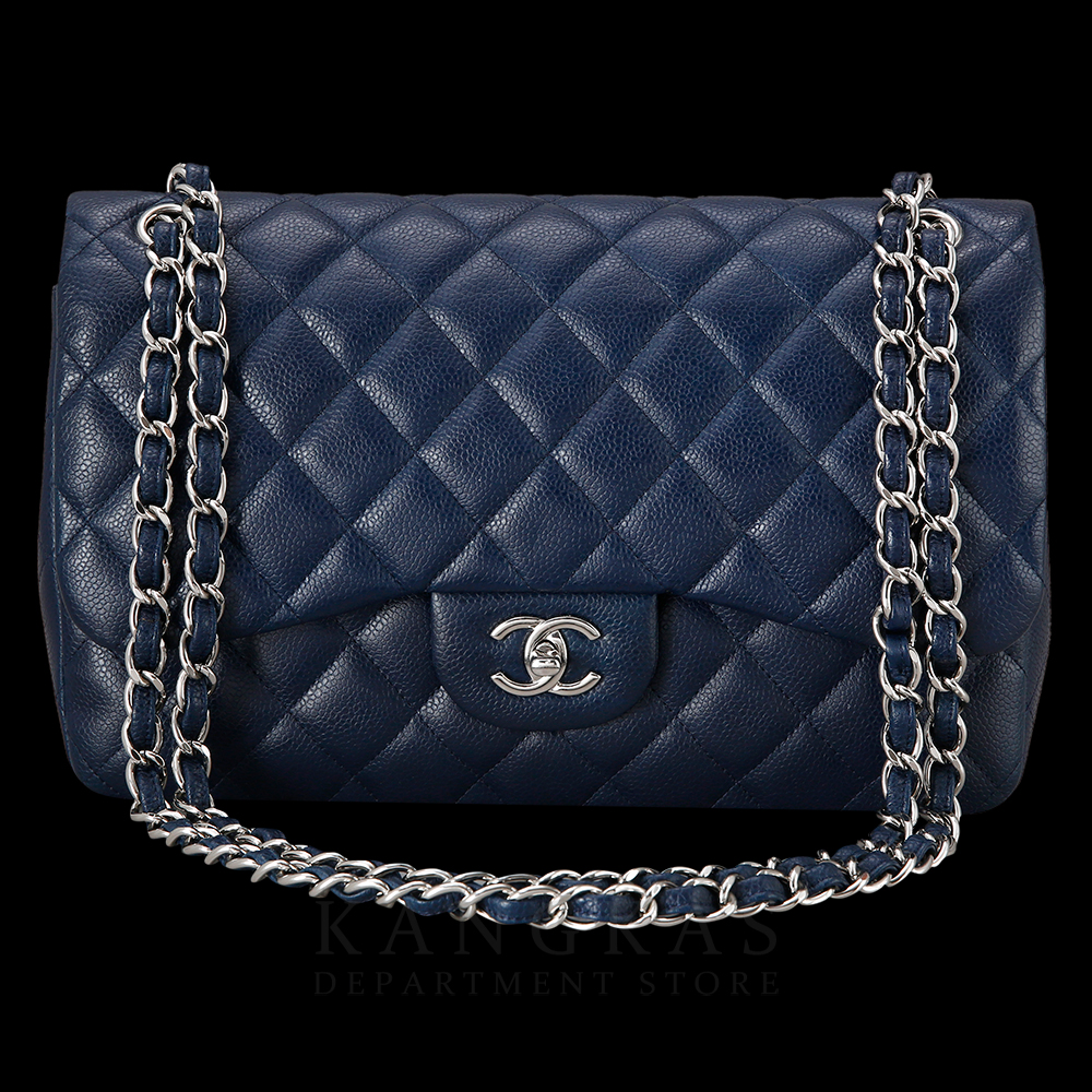 CHANEL(USED)샤넬 클래식 캐비어 점보 네이비