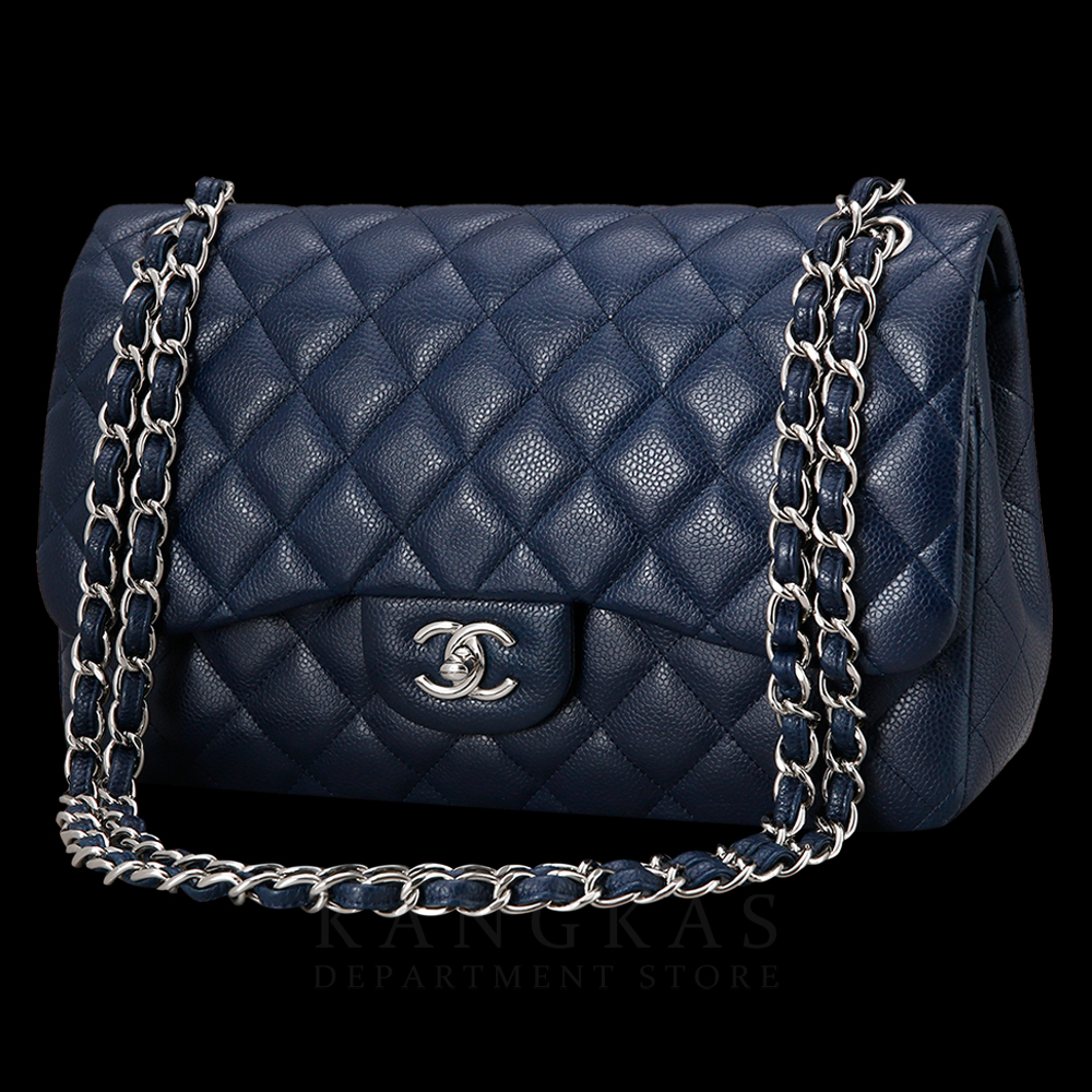 CHANEL(USED)샤넬 클래식 캐비어 점보 네이비
