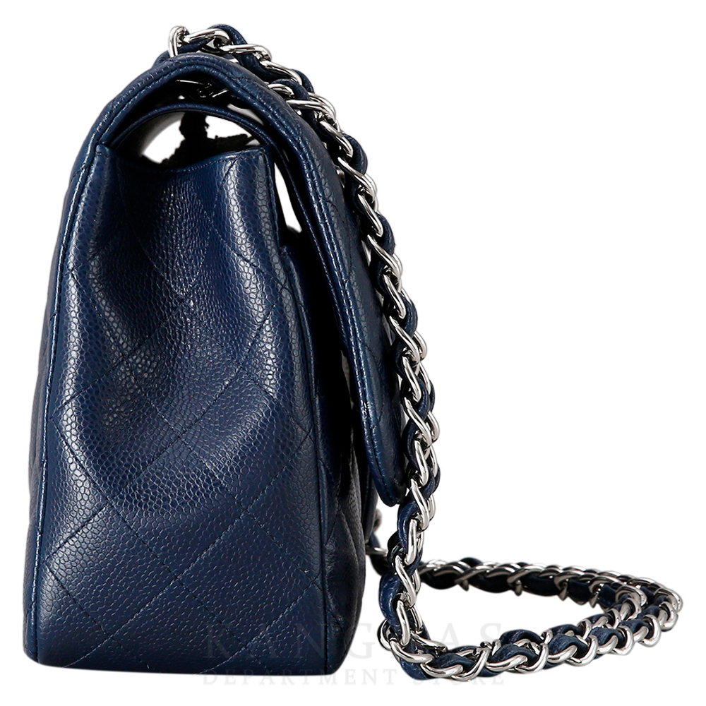 CHANEL(USED)샤넬 클래식 캐비어 점보 네이비