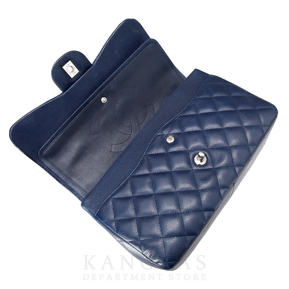 CHANEL(USED)샤넬 클래식 캐비어 점보 네이비