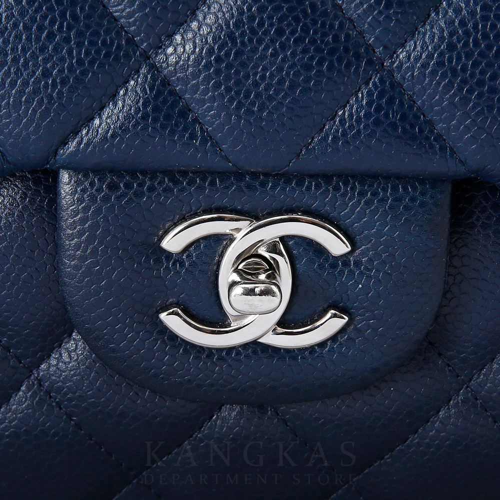 CHANEL(USED)샤넬 클래식 캐비어 점보 네이비