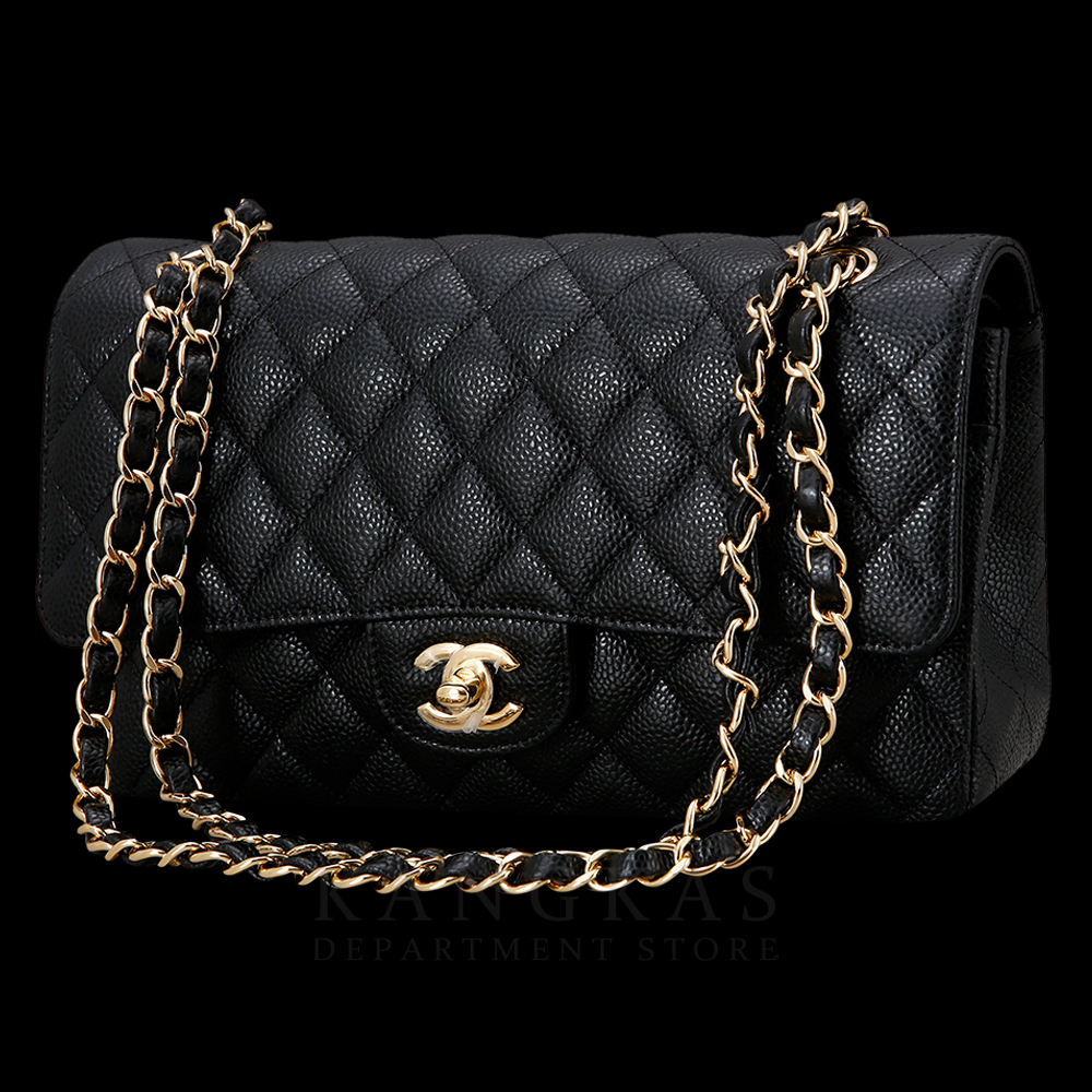 CHANEL(USED)샤넬 클래식 캐비어 미듐 금장