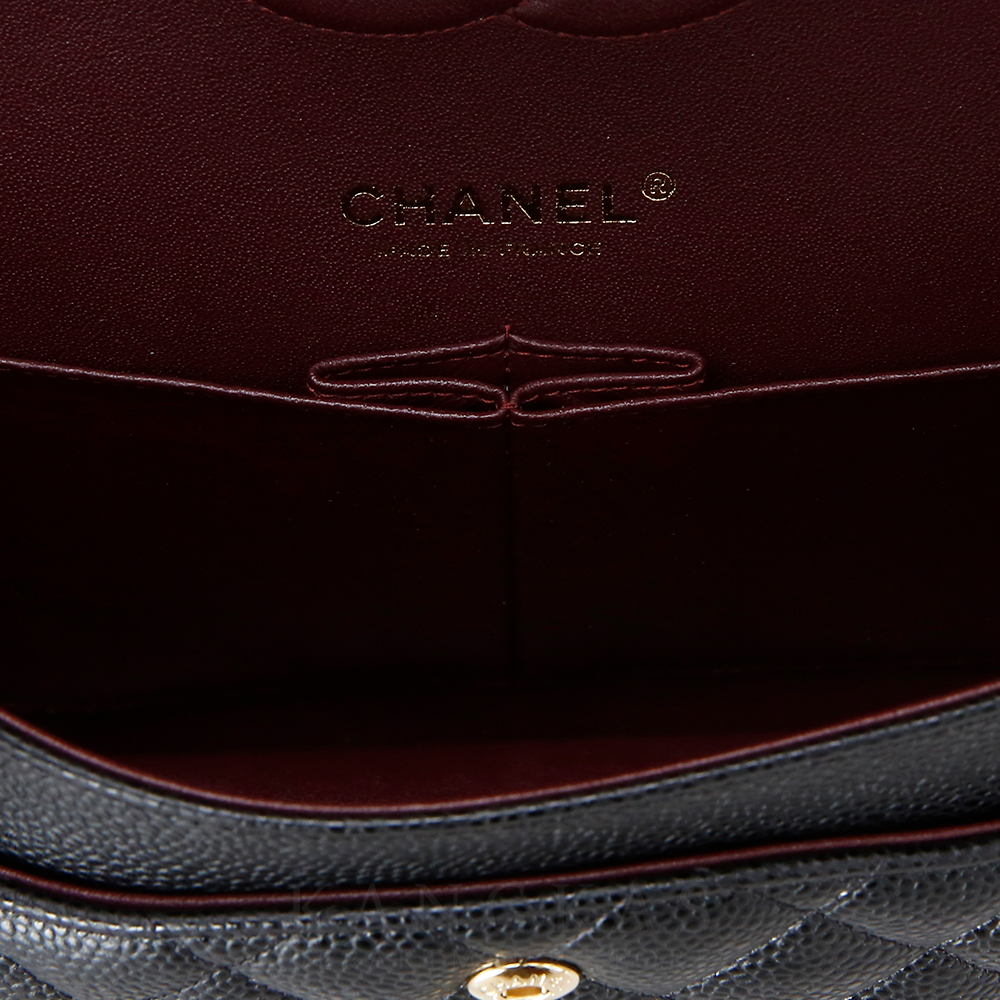 CHANEL(USED)샤넬 클래식 캐비어 미듐 금장