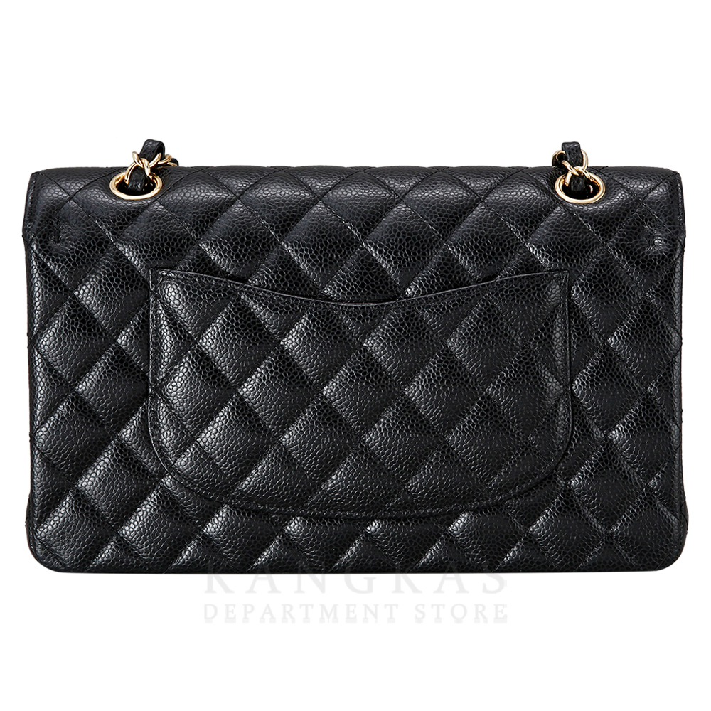 CHANEL(USED)샤넬 클래식 캐비어 미듐 금장