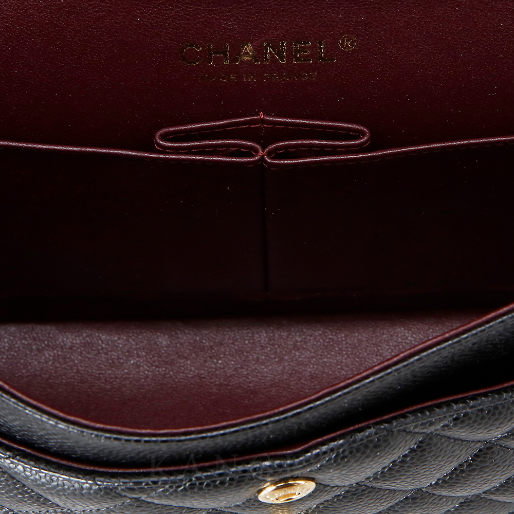 CHANEL(USED)샤넬 클래식 캐비어 미듐 금장