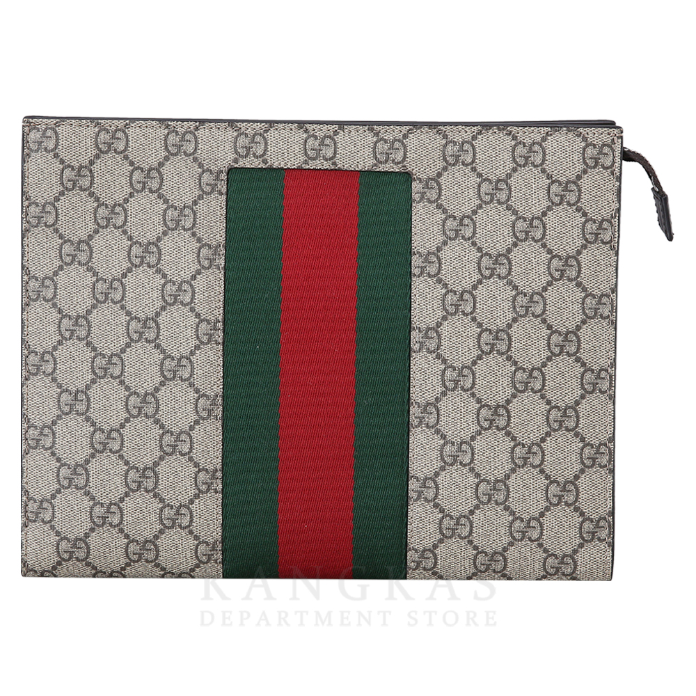 GUCCI(USED)구찌 GG로고 PVC 웹 클러치