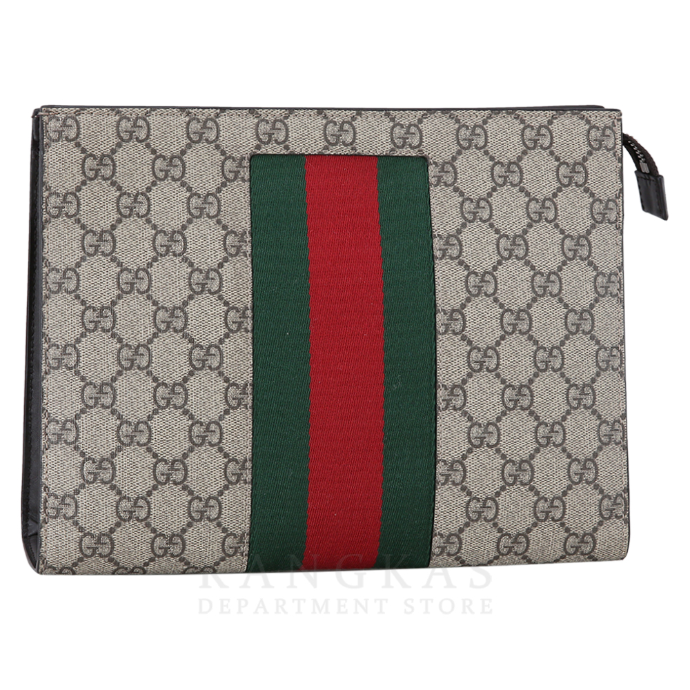GUCCI(USED)구찌 GG로고 PVC 웹 클러치
