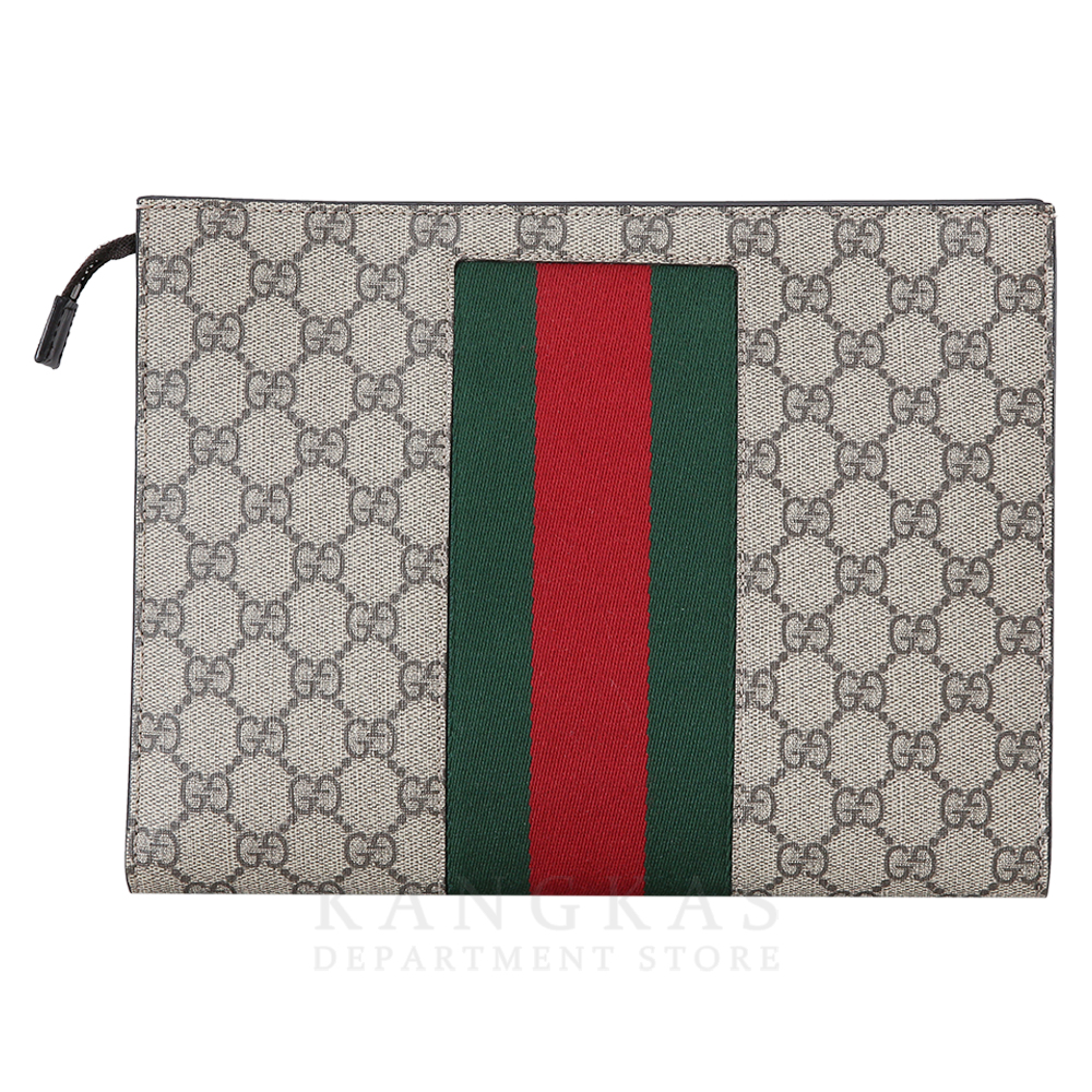 GUCCI(USED)구찌 GG로고 PVC 웹 클러치