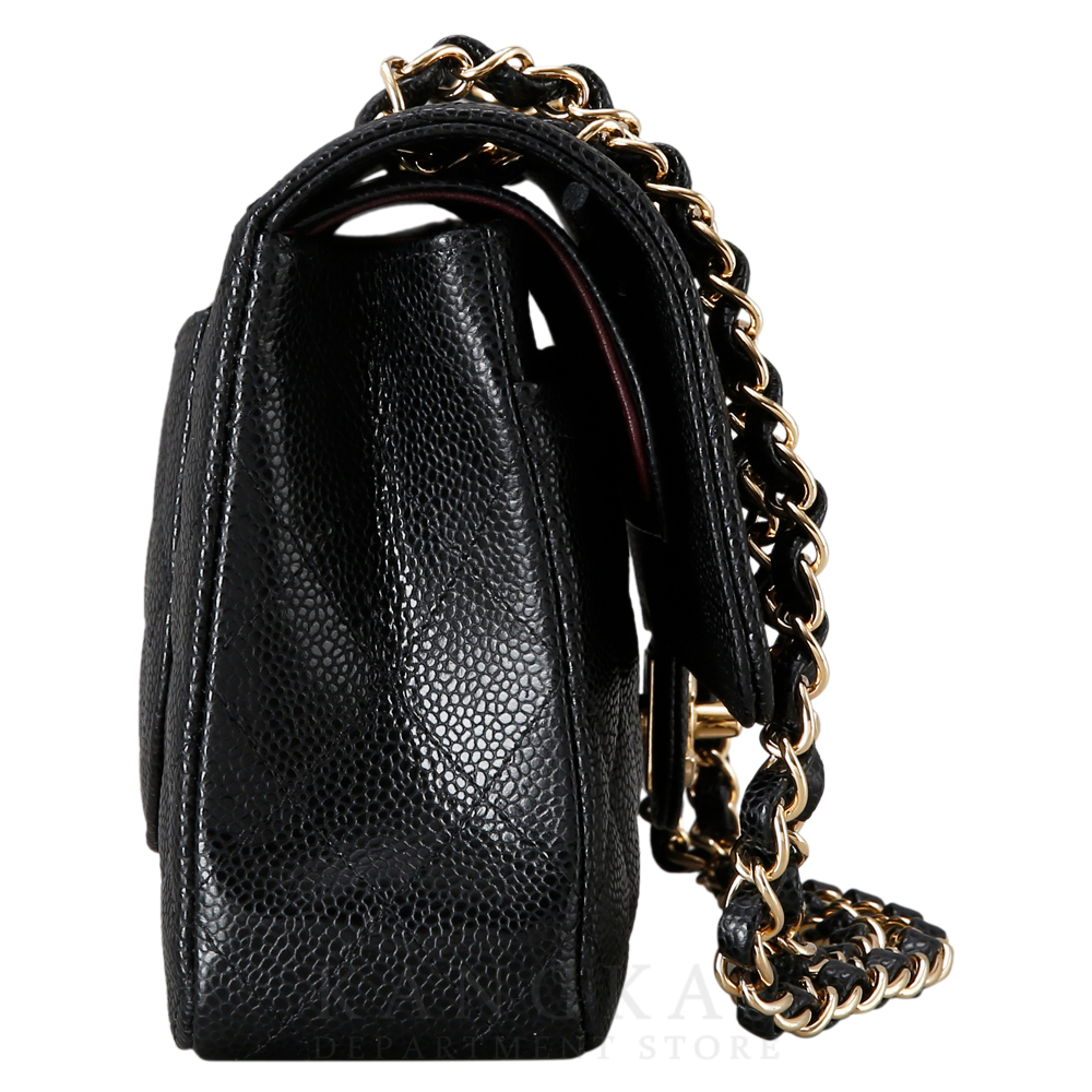 CHANEL(USED)샤넬 클래식 캐비어 미듐 금장