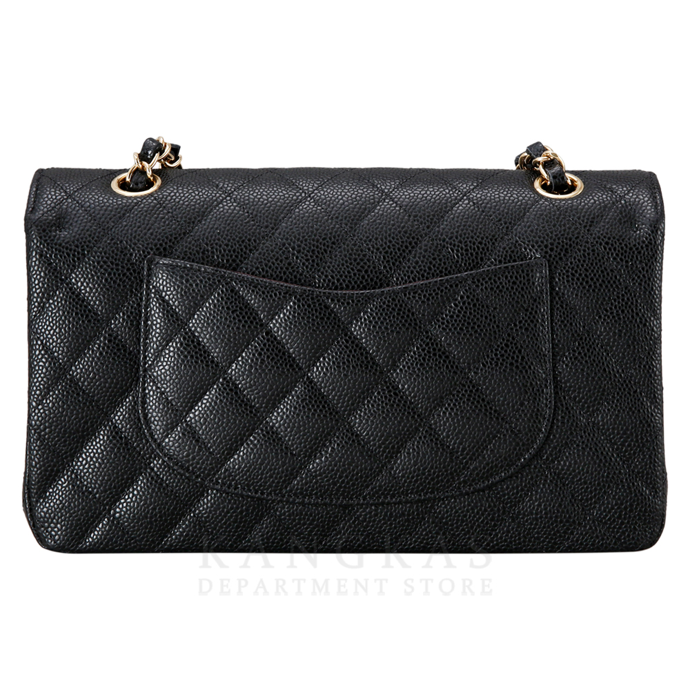 CHANEL(USED)샤넬 클래식 캐비어 미듐 금장