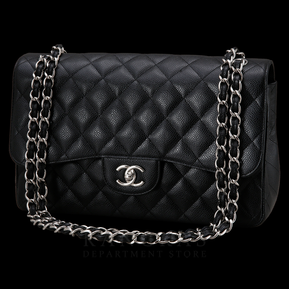CHANEL(USED)샤넬 캐비어 클래식 점보 은장