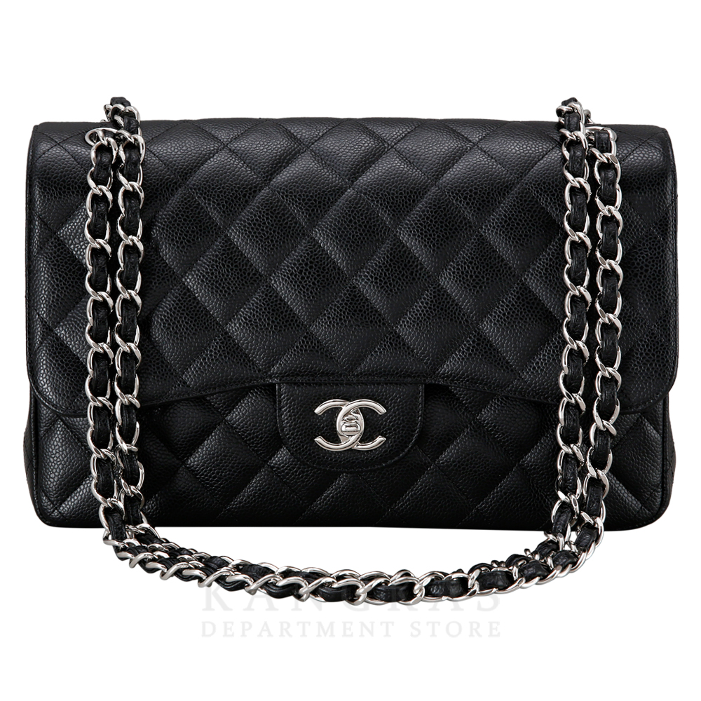 CHANEL(USED)샤넬 캐비어 클래식 점보 은장