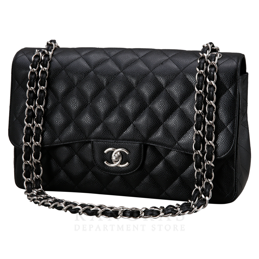 CHANEL(USED)샤넬 캐비어 클래식 점보 은장