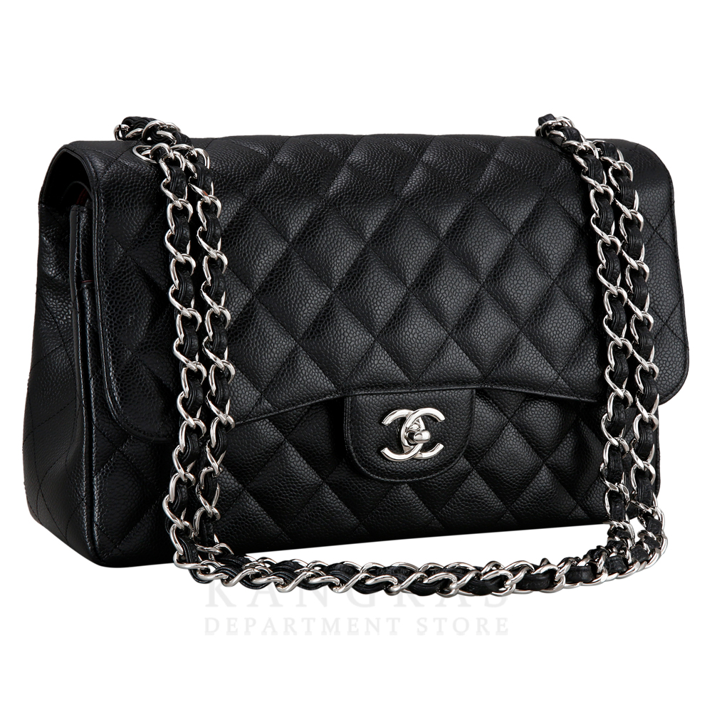 CHANEL(USED)샤넬 캐비어 클래식 점보 은장