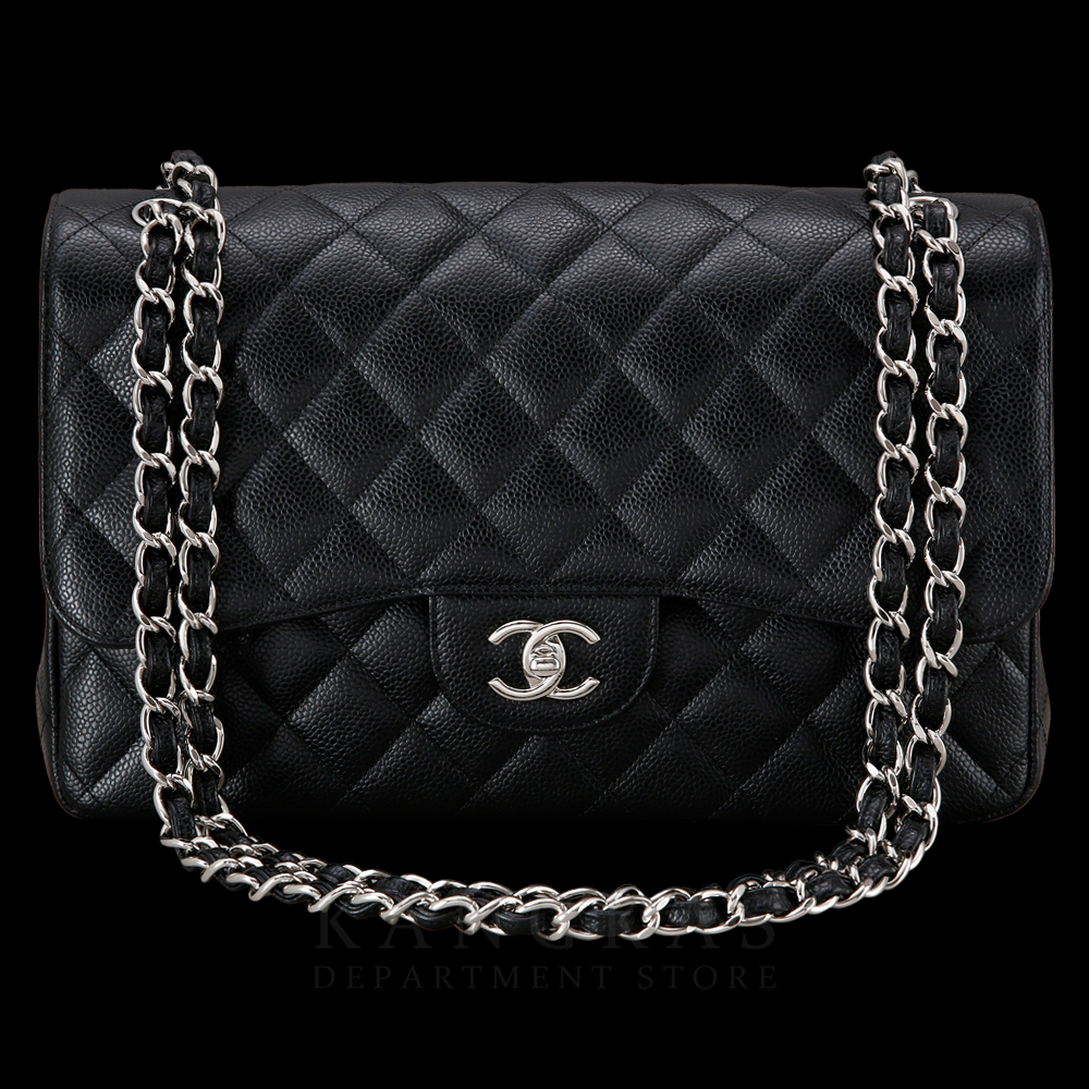 CHANEL(USED)샤넬 캐비어 클래식 점보 은장