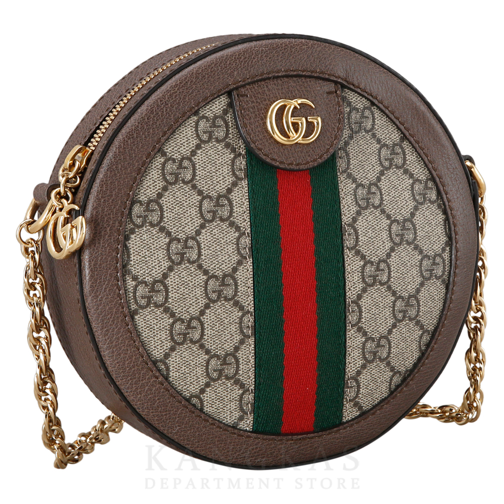 GUCCI(USED)구찌 GG로고 PVC 오피디아 라운드 숄더백