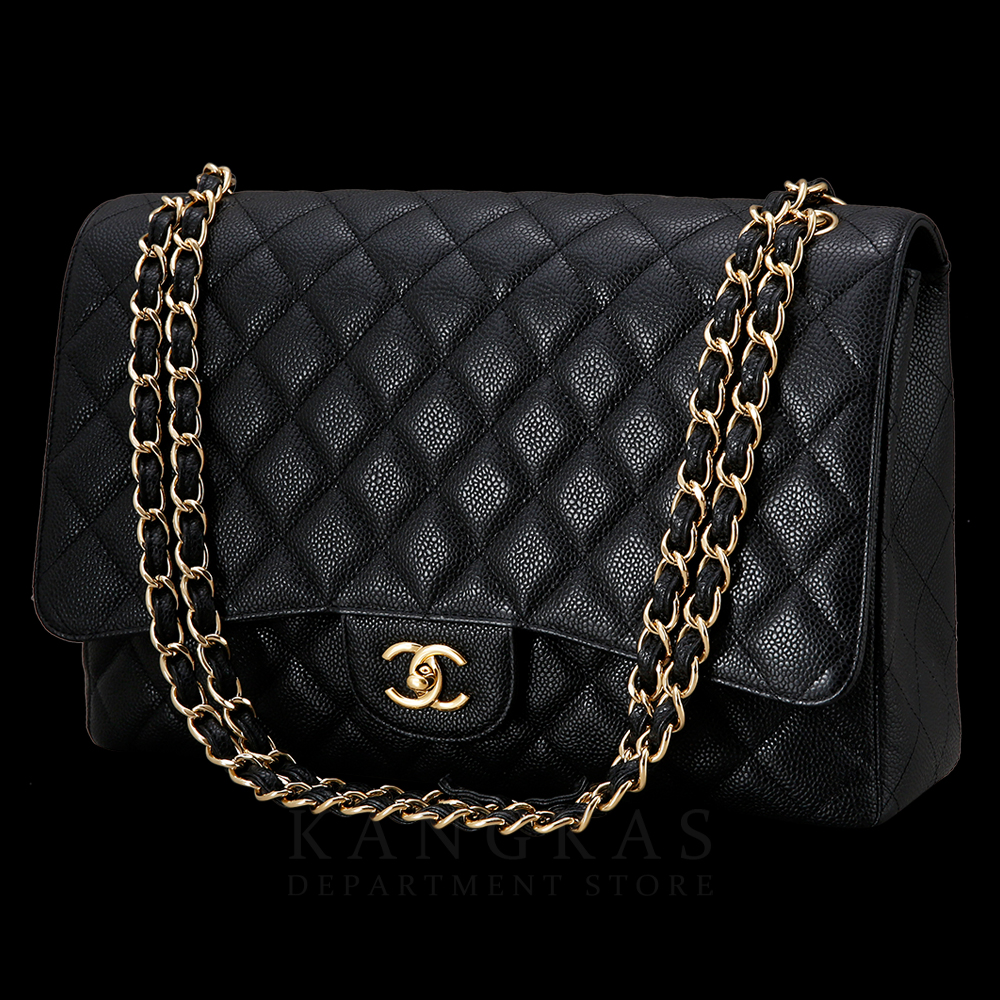 CHANEL(USED)샤넬 클래식 캐비어 맥시 블랙