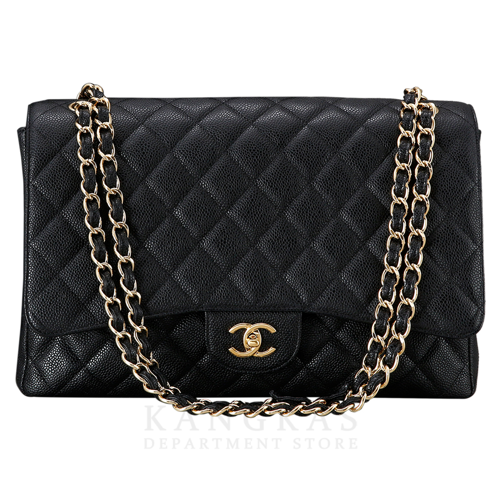 CHANEL(USED)샤넬 클래식 캐비어 맥시 블랙