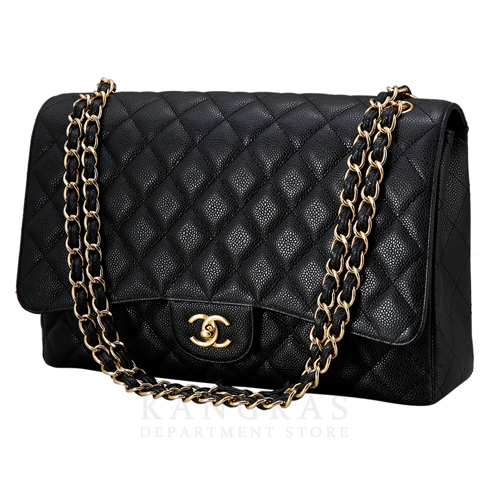 CHANEL(USED)샤넬 클래식 캐비어 맥시 블랙