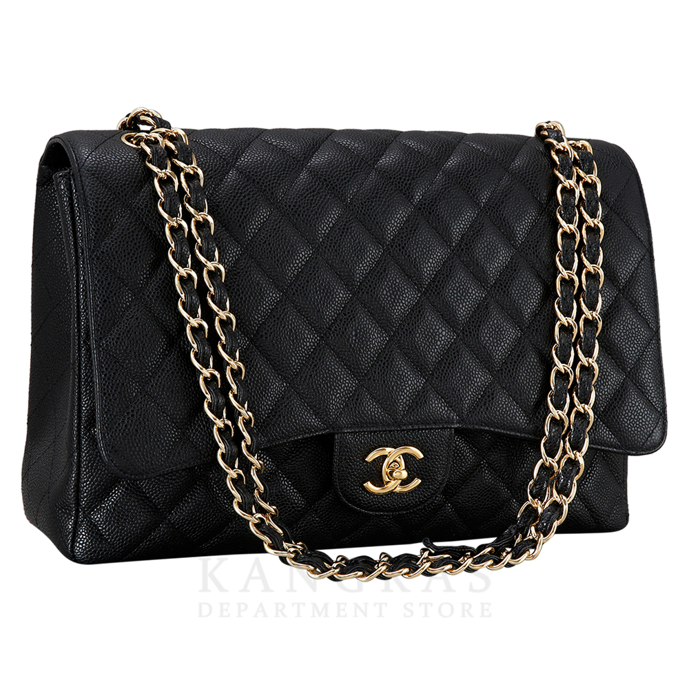 CHANEL(USED)샤넬 클래식 캐비어 맥시 블랙