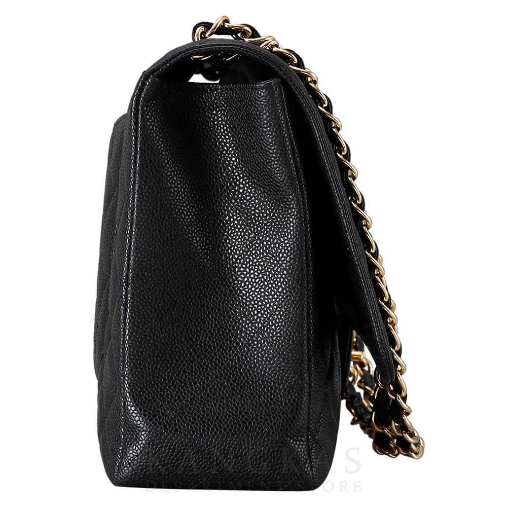 CHANEL(USED)샤넬 클래식 캐비어 맥시 블랙