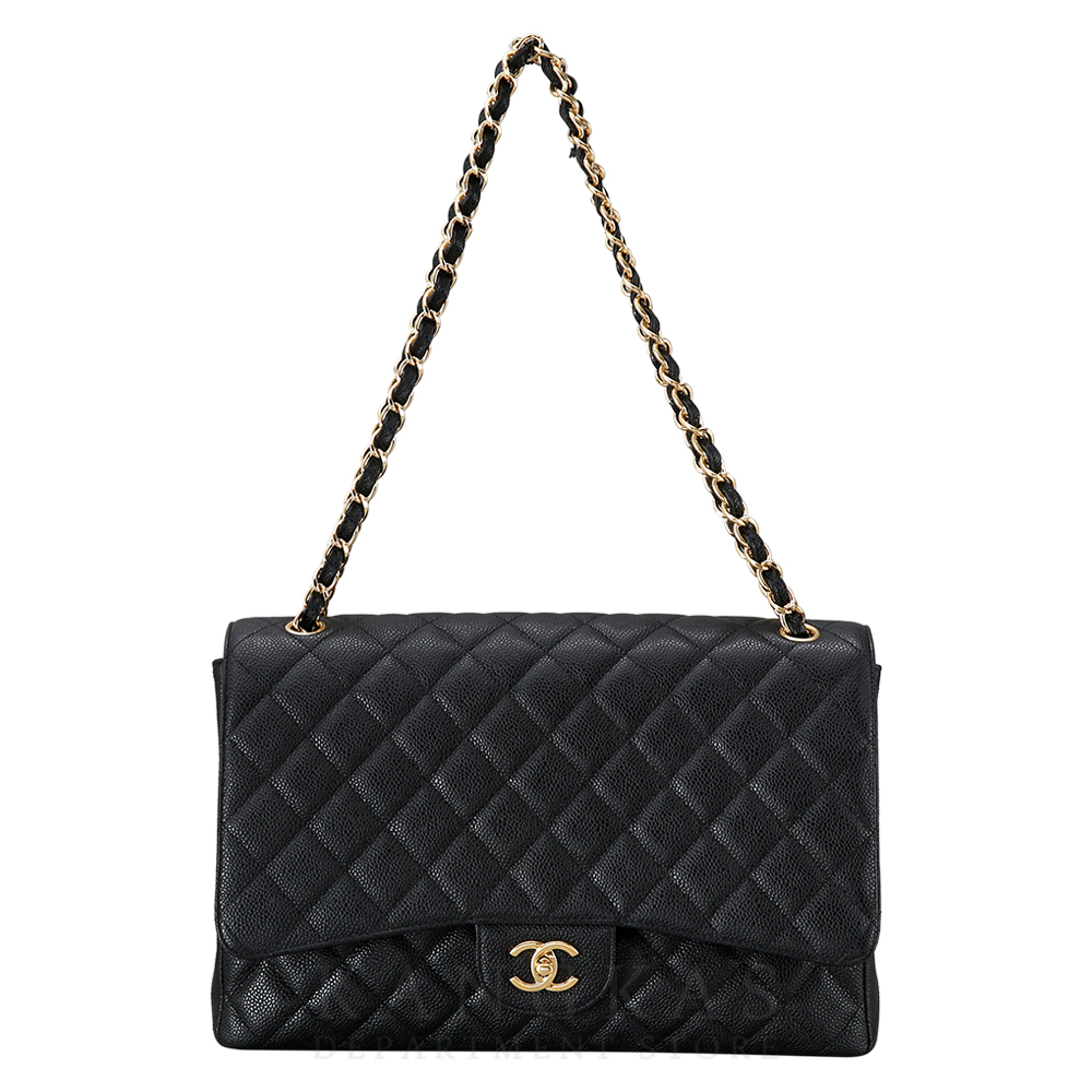 CHANEL(USED)샤넬 클래식 캐비어 맥시 블랙