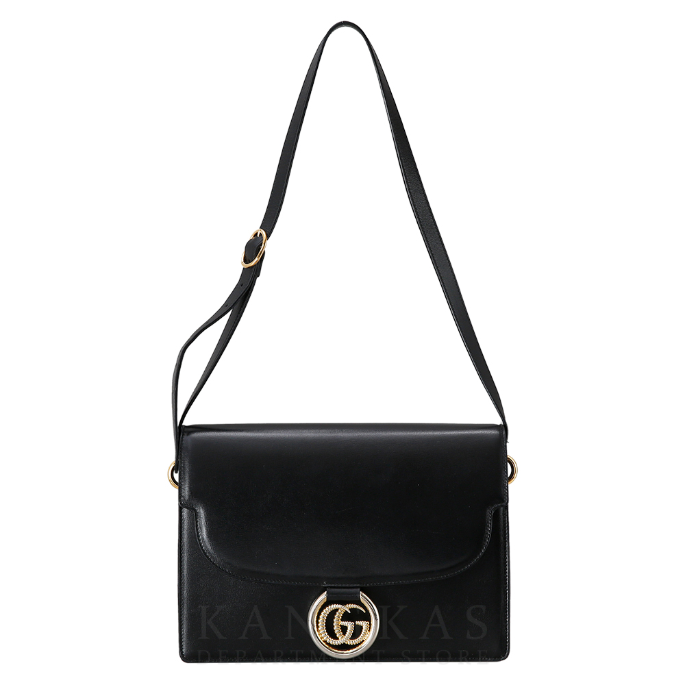 GUCCI(USED) 구찌 GG링 레더 숄더백 589471