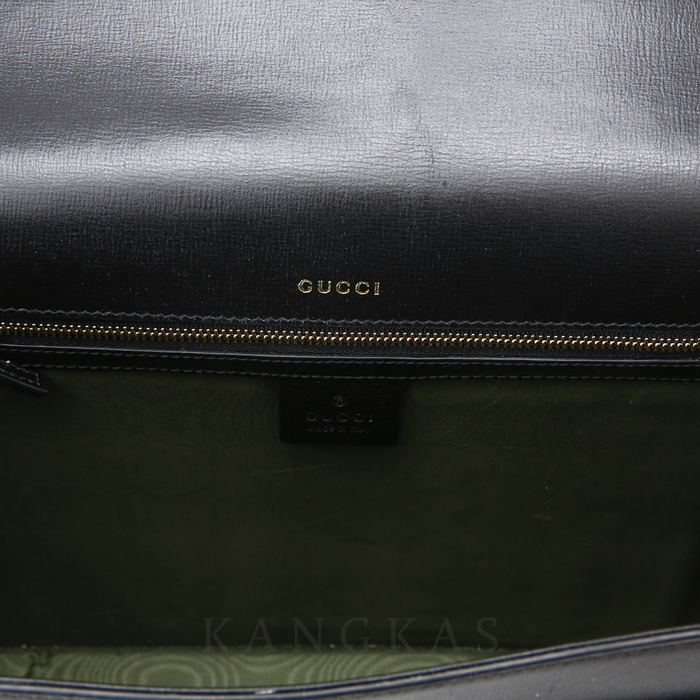 GUCCI(USED) 구찌 GG링 레더 숄더백 589471