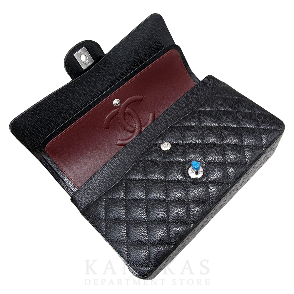 CHANEL(USED)샤넬 클래식 캐비어 미듐 은장