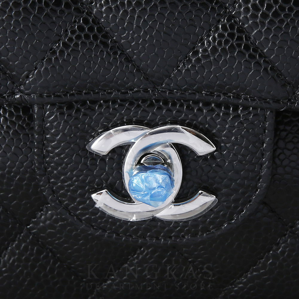 CHANEL(USED)샤넬 클래식 캐비어 미듐 은장