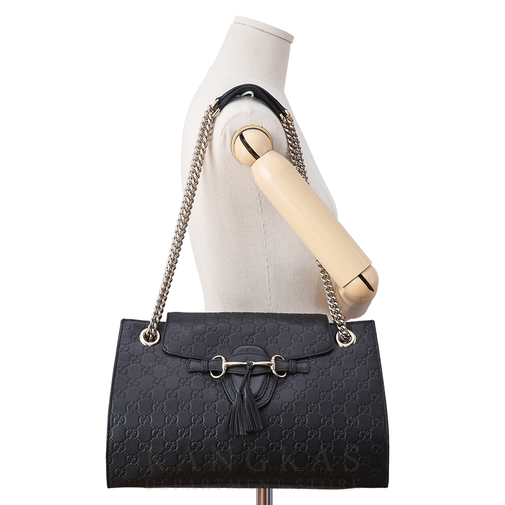 GUCCI(USED)구찌 GG로고 씨마 에밀리 체인 숄더백