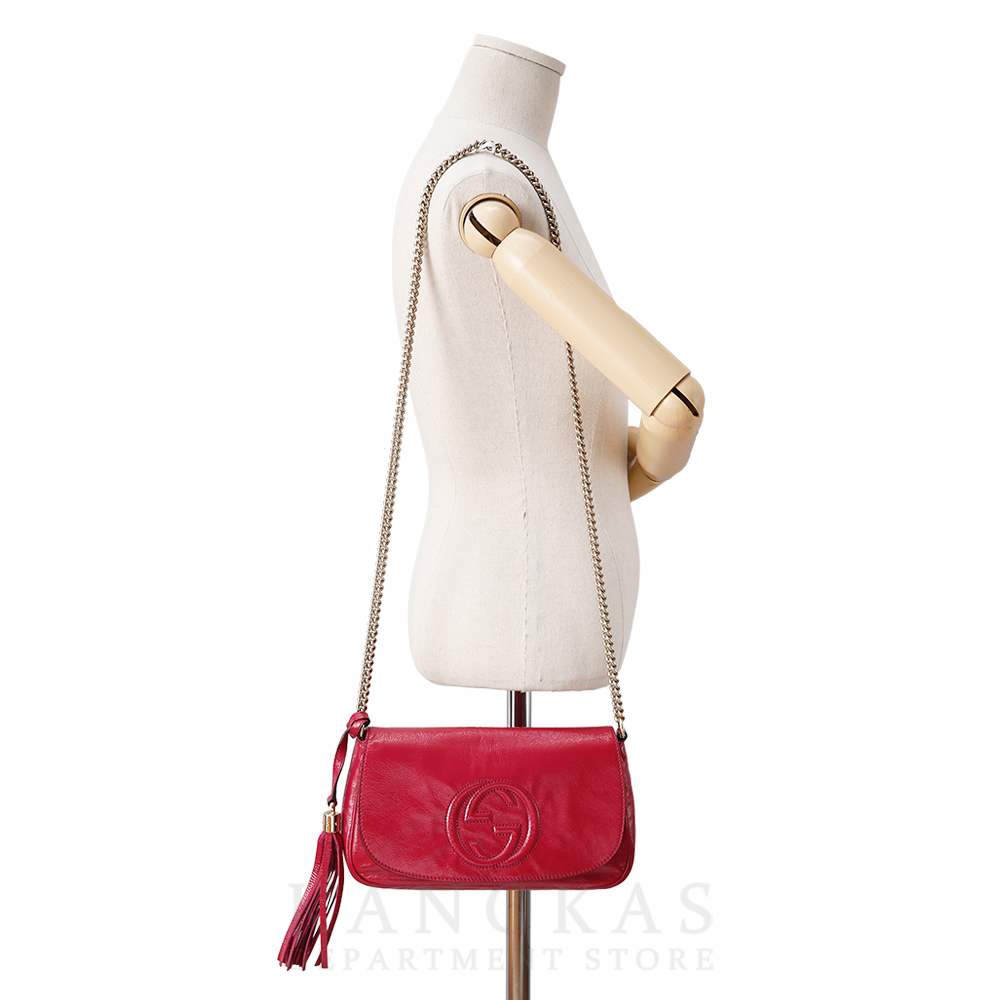 GUCCI(USED) 구찌 소호 테슬 체인 숄더백