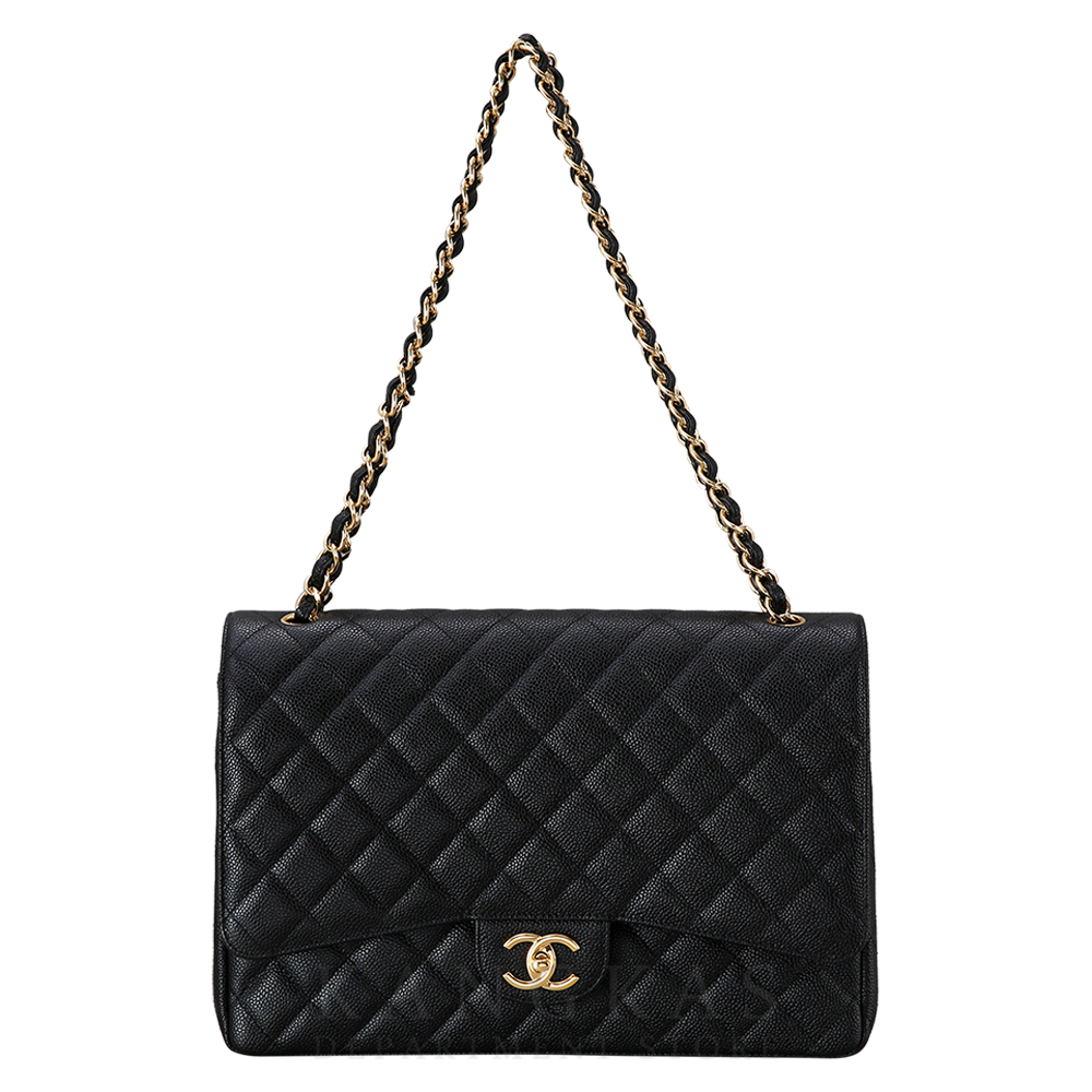 CHANEL(USED)샤넬 클래식 캐비어 맥시 블랙