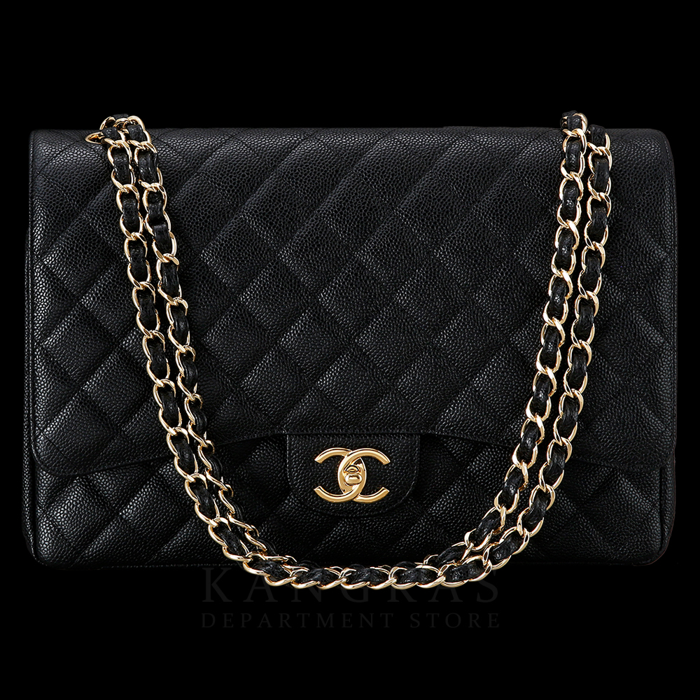 CHANEL(USED)샤넬 클래식 캐비어 맥시 블랙