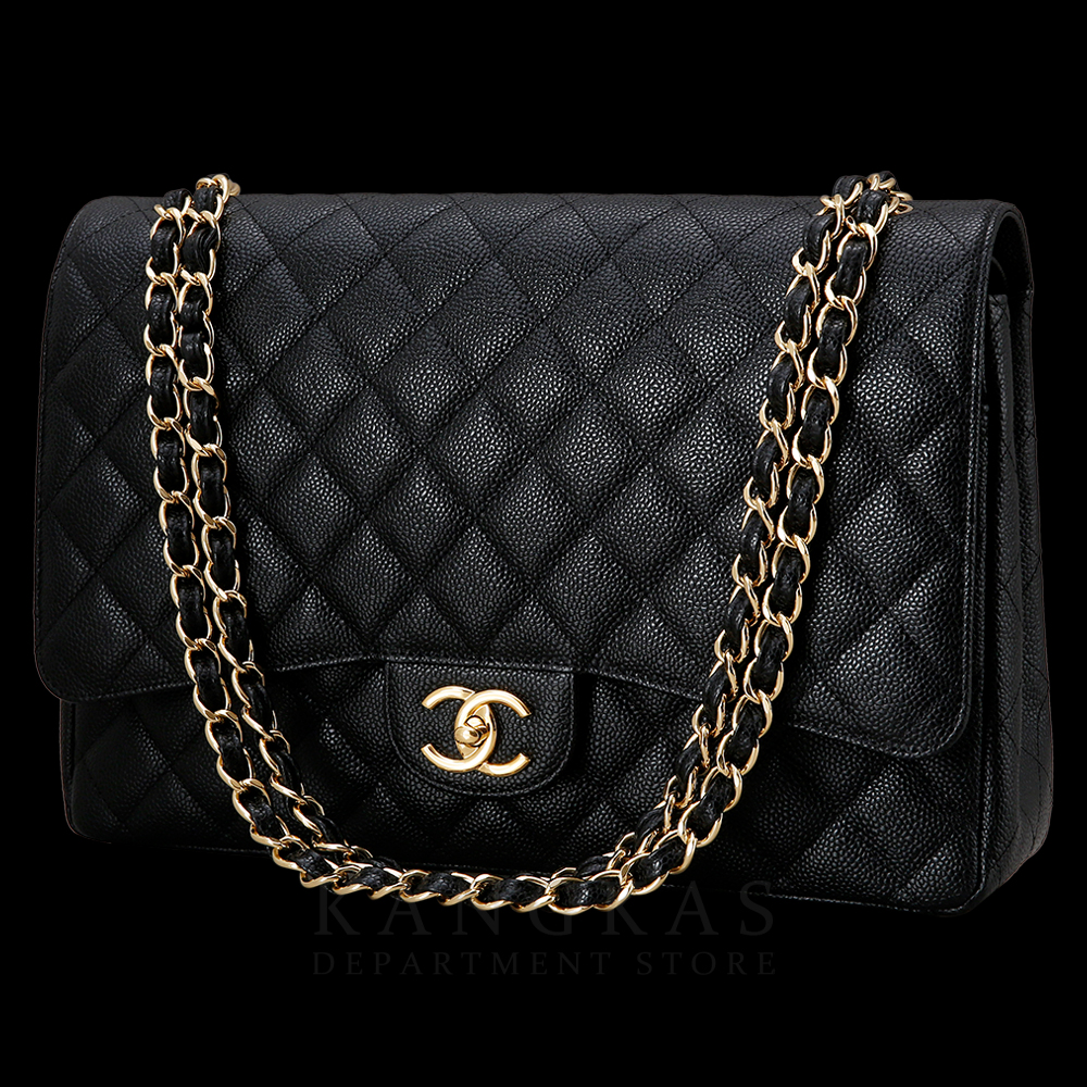 CHANEL(USED)샤넬 클래식 캐비어 맥시 블랙