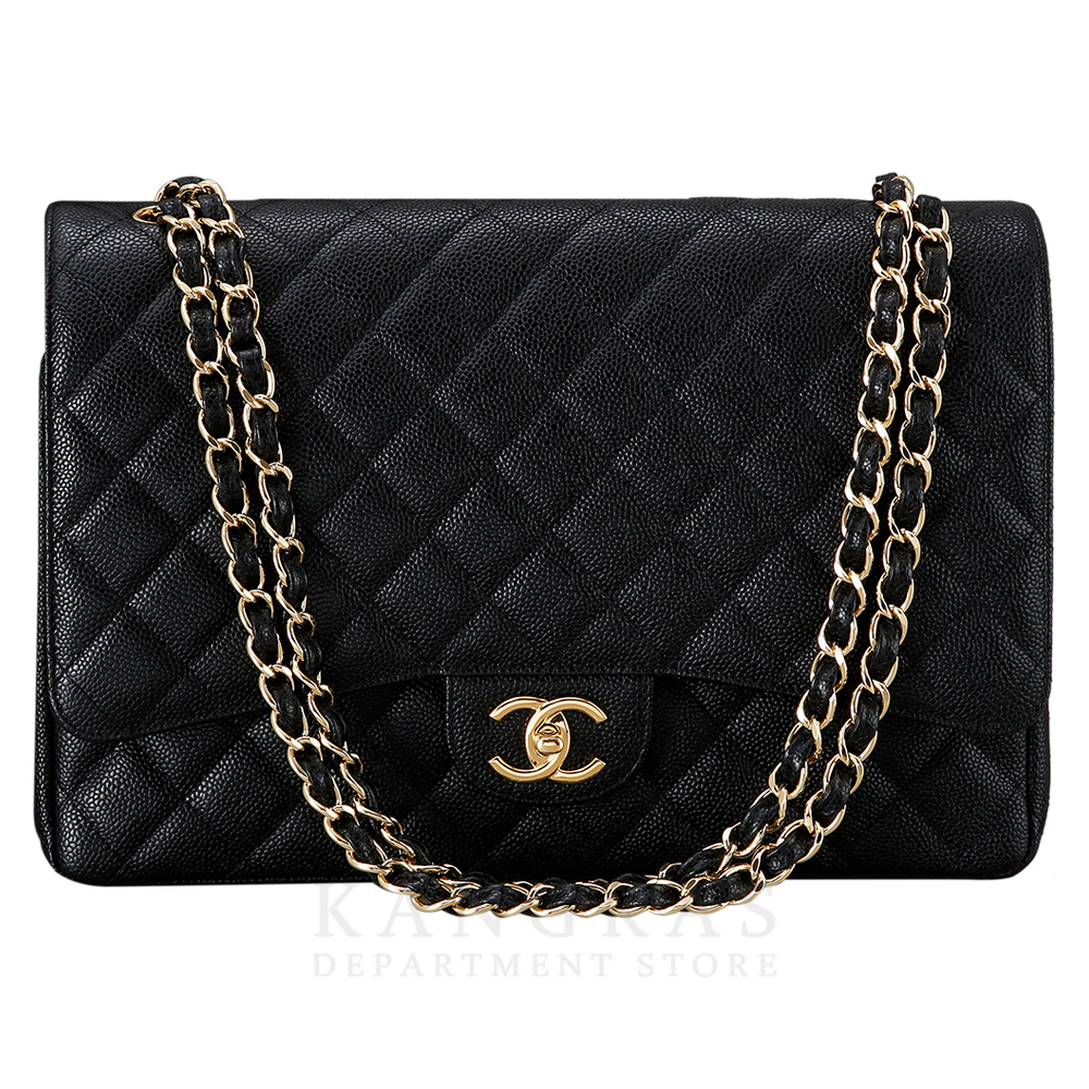 CHANEL(USED)샤넬 클래식 캐비어 맥시 블랙