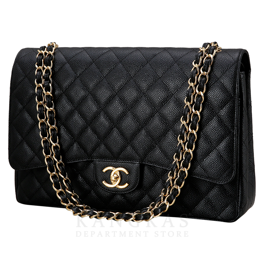 CHANEL(USED)샤넬 클래식 캐비어 맥시 블랙
